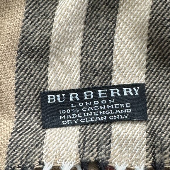 Burberry cashmere scarf nova Check Camel academia 55''x12'' - Picture 3 of 3
